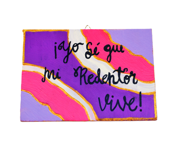 Cuadrito Artesanal "Mi Redentor Vive"