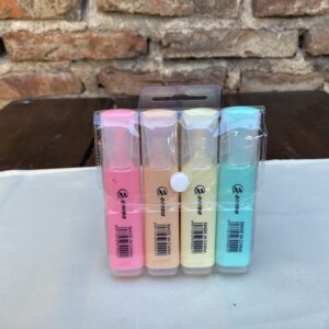 Resaltadores colores pasteles x 4 unidades