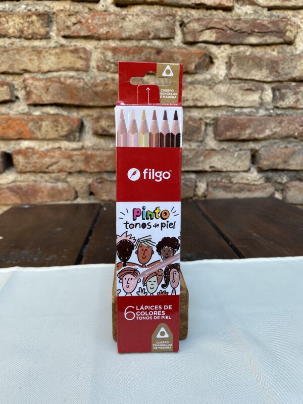 Lapices de colores - tonos de piel x 6