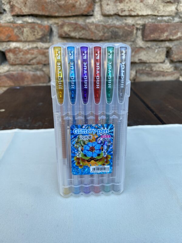 Lapiceras con Glitter por 6