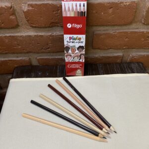 Lapices largos de colores tonos de piel x 6 Filto